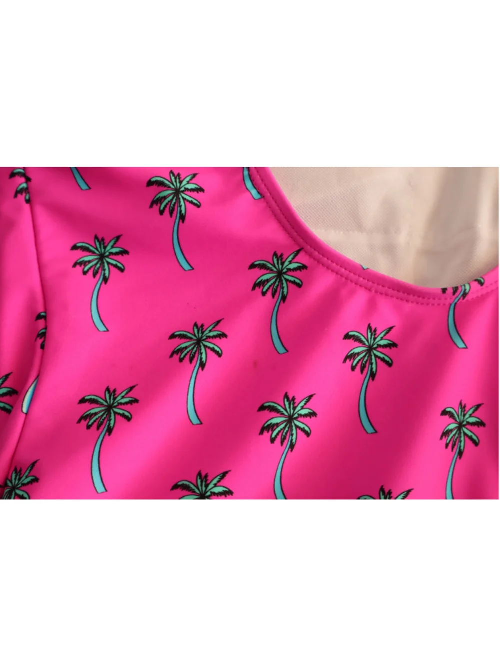 Buc-ee’s Pink Palm Tree One Piece Swimsuit Beaver Logo Women’s XS